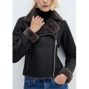 Faux Shearling-Lined Jacket